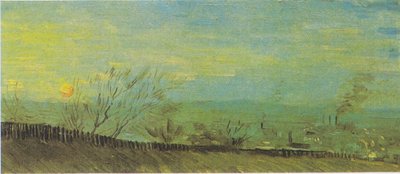 Landscape with Factories in Moonlight by Vincent van Gogh